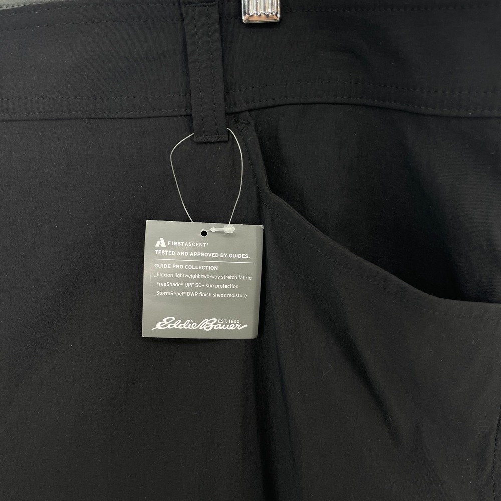 Eddie Bauer First Ascent Pants Men T44/34 Guide Pro  Black ‎ UPF 50+ Storm Repel - Picture 9 of 12
